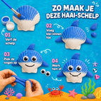 Vaive Schelpen Schilderen 75-delig – Glow in the Dark Happy Stones Knutsel Pakket – Knutselen - Knutselset voor Meisjes & Jongens - Knutselpakketten - afbeelding 4