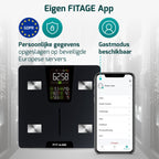 FITAGE LED Weegschaal Personenweegschaal Digitaal - Slimme Weegschaal met 17x Lichaamsanalyse - Weegschalen - FITAGE App - afbeelding 2