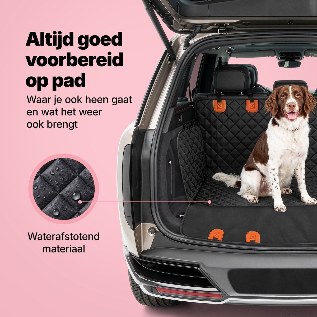 Jake and Jacky Hondendeken Auto Achterbank en Kofferbak - Autodeken Hond - Hondenkleed - Beschermhoes Auto - Incl. Hondenriem, Ophangriemen & Opbergtas - afbeelding 5