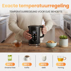 JAP Appliances Aquanova - Waterkoker (1.7 liter) met temperatuurregeling - Warmhoudfunctie - 40°C voor babyvoeding - Zwart - afbeelding 2