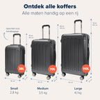 TRVLMORE Handbagage Koffer - 38L - Cijferslot - Lichtgewicht - Trolley - 54x36x20cm - Past binnen 55x40x20 cm - Zwart - afbeelding 3