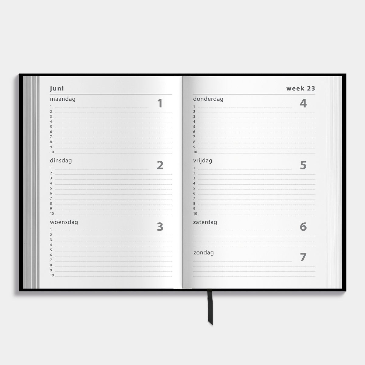 Hobbit - Schoolagenda 2026-2027 - A5 (14 x 20,5 cm) - 1 week op 2 pagina's - Harde Kaft - Zwart - afbeelding 3
