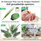 Boncy® Premium Kunstplant in pot - 120 cm Palmboom Kunst plant - Nep planten voor Binnen en Buiten - Kamer Decoratie - Nepplanten Kunstplanten Boompje - Kunstbloemen - afbeelding 4
