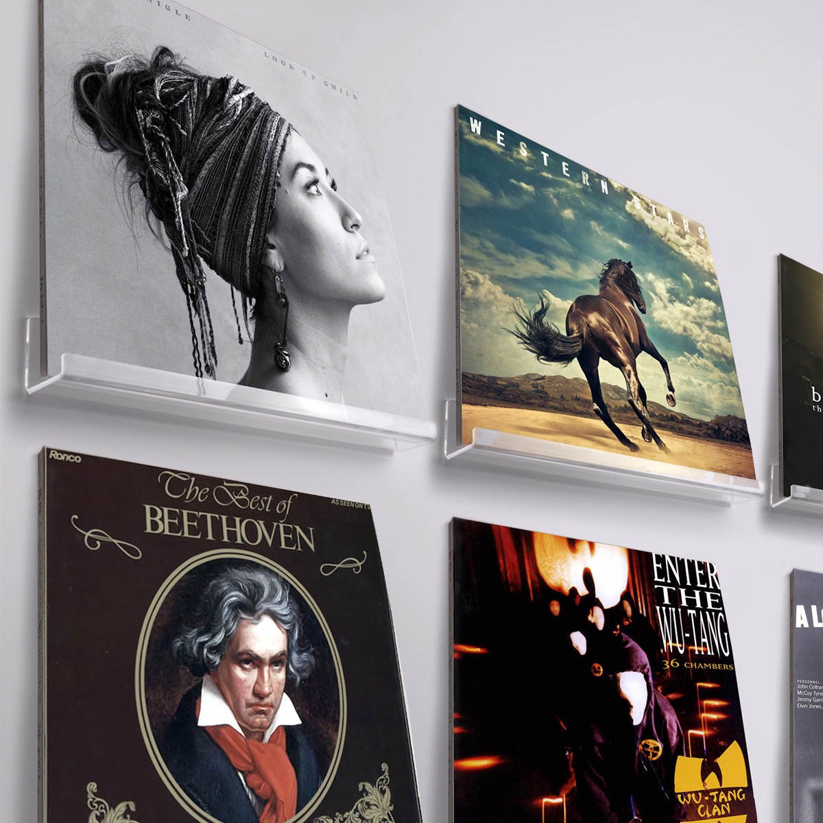 LP Houder aan de Muur - 6 stuks - Transparant - Opbergsysteem - Vinyl - Platen - Ophangsysteem - Wissellijst - Inclusief bevestigingsmateriaal - afbeelding 5