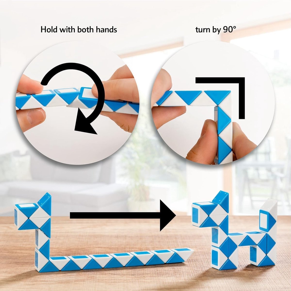 Partizzle 24x Fidget Toys Slangen Pakket - Puzzel Slang Uitdeelcadeautjes - Grabbelton Traktatie Cadeautjes - Sensorisch / Educatief Klein Speelgoed - Voor Kinderen & Peuters - Regenboog - afbeelding 5
