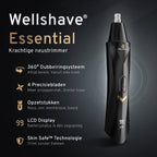 Wellshave 1 in 1 Neustrimmer Essential - Wenkbrauw en Oorhaar trimmer - Neustrimmer mannen - Neushaartrimmer - afbeelding 2