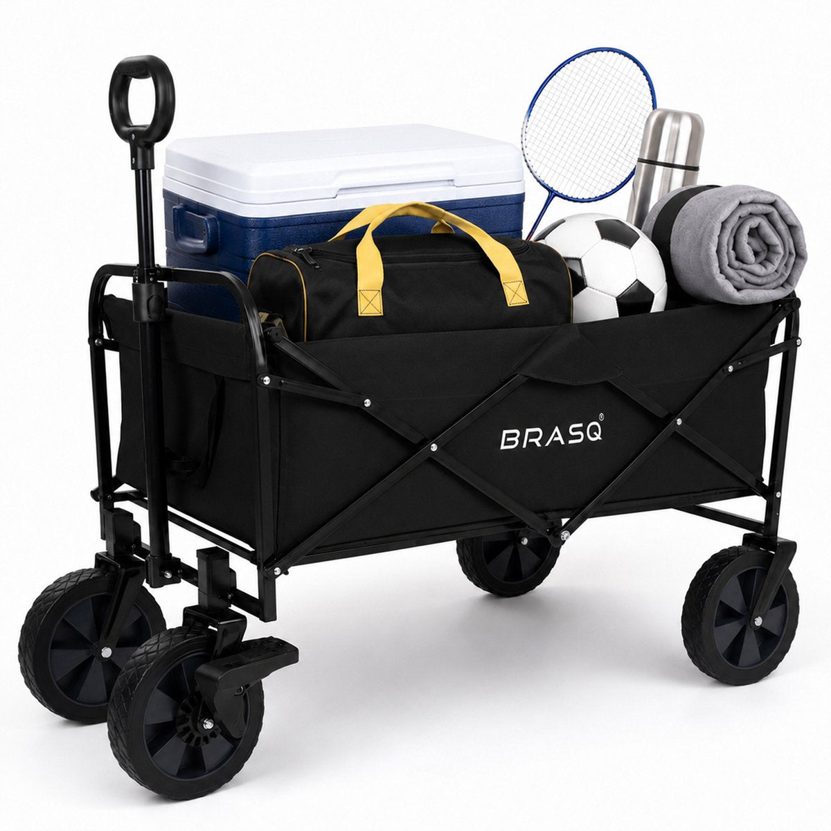 BRASQ Opvouwbare Bolderkar - 100 L - 80 kg - afbeelding 1