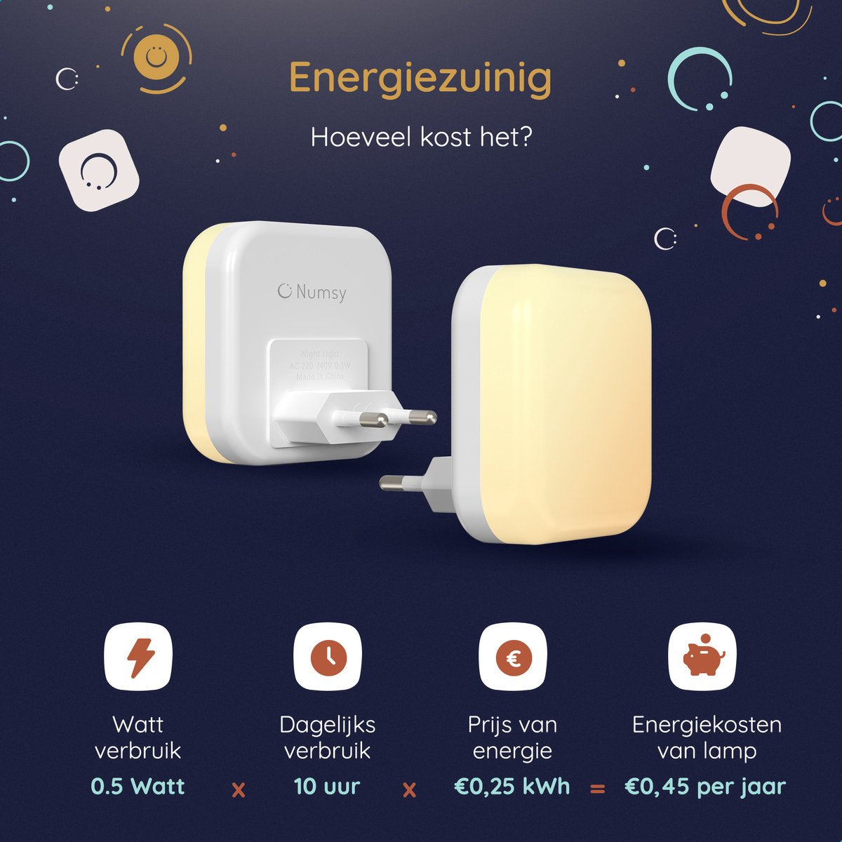 Numsy Babykamer Nachtlampje - automatische lichtsensor - afbeelding 3