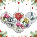 Uten Kerstballen Plastic - 20 Kunststof Kerstballen - Ø 8cm - Transparante - Diy kerstbal - Voor Halloween, Kerst, Verjaardag, Feesten, Bruiloft, Home Versiering Ballen - afbeelding 1