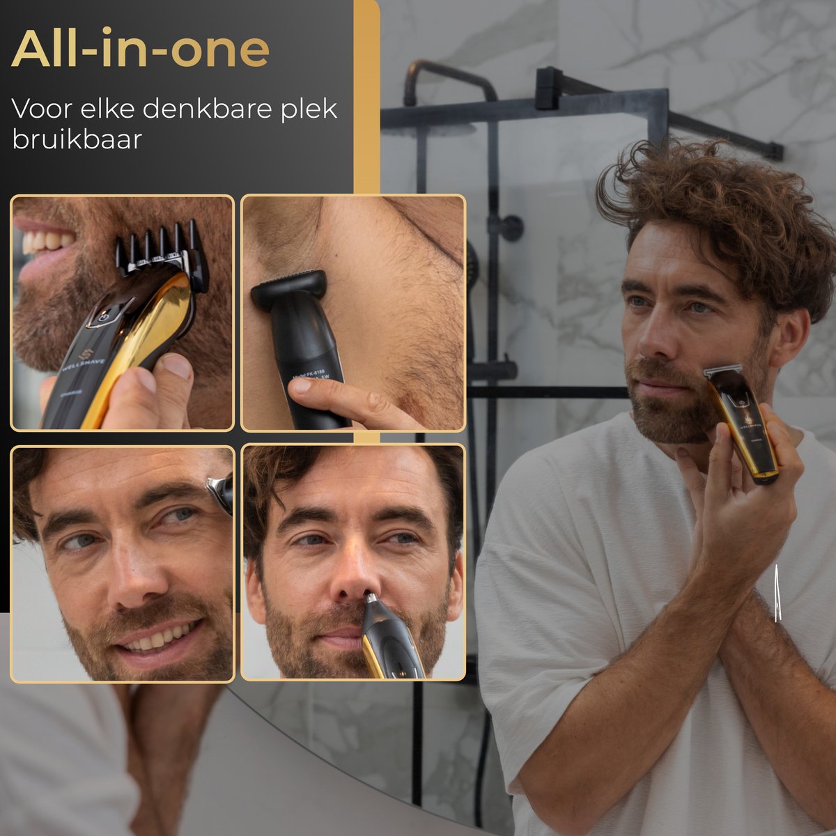 Wellshave 5 in 1 Baardtrimmer Mannen Pro - Trimmer Baard en Lichaam - afbeelding 4