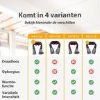 Lifeproducts Shiatsu Massagekussen Draadloos - Elektrisch Nekmassage Apparaat - Massage Apparaten - afbeelding 2