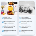Hanamura Fruitschaal Etagere - Fruitmand 2 laags - Met bananenhanger - afbeelding 4