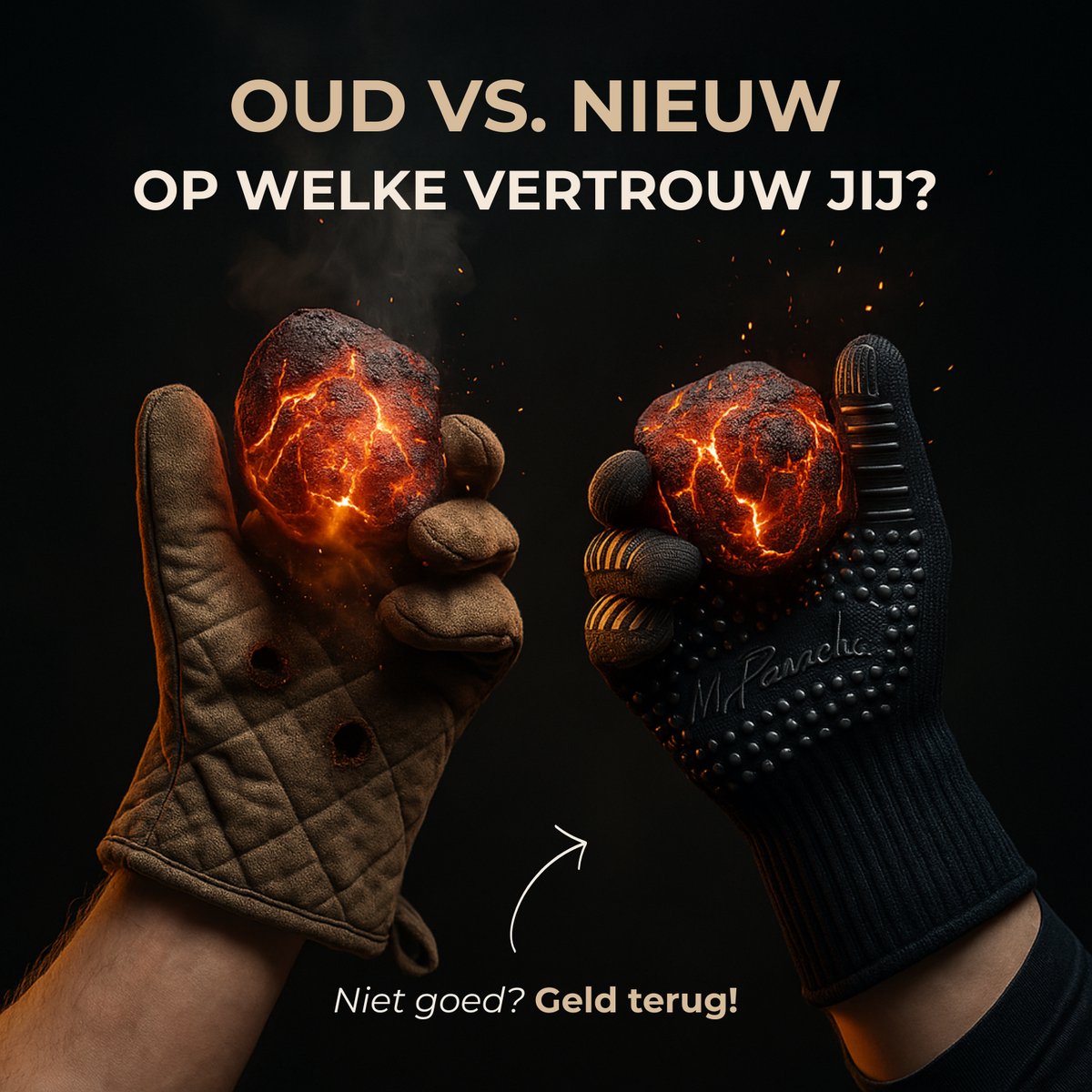 MR. PANACHE Hittebestendige Oven- & BBQ Handschoenen - 2 stuks - afbeelding 3