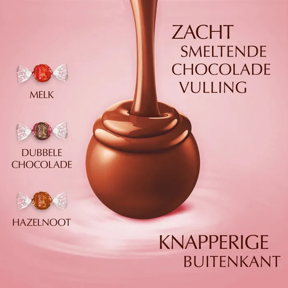 Lindt LINDOR Roze Hart gemengde chocolade Bonbons 160 gram - Chocolade Cadeau - Premium cadeauverpakking - afbeelding 2