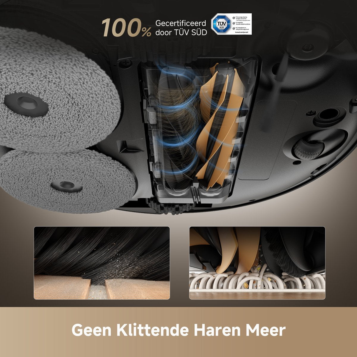 Dreame X50 Ultra Complete - Robotstofzuiger met dweilfunctie - Geschikt voor huisdierharen - Complete Accessoires kit - Eenvoudig schoonmaken van laag meubilair - Zwart - afbeelding 4
