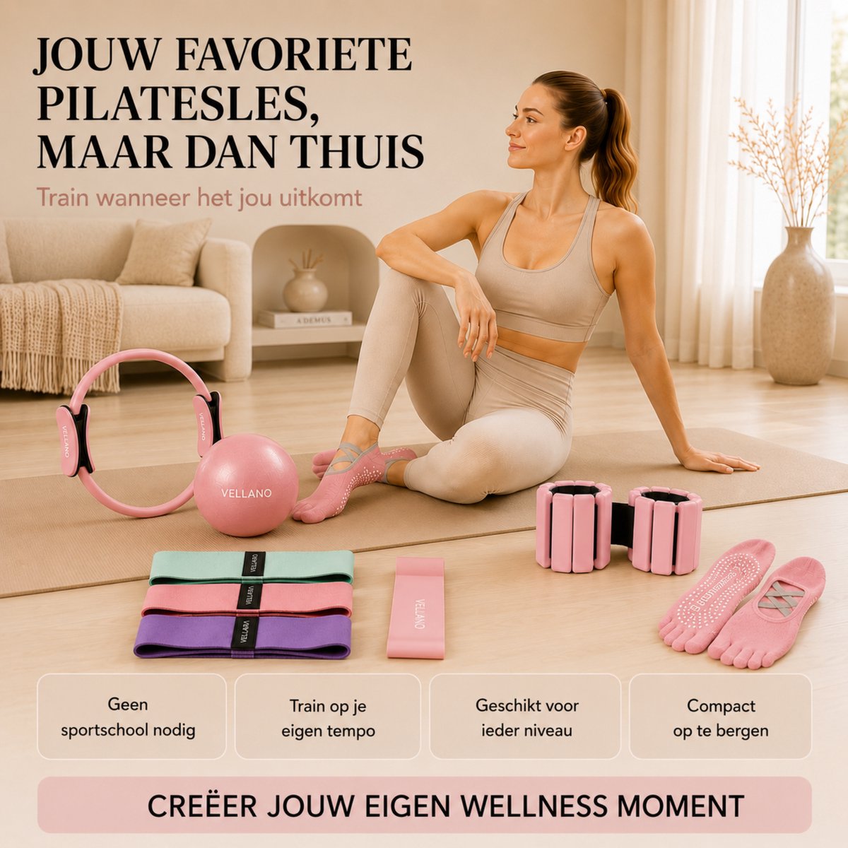 VELLANO Pilates Set - 10-delig - afbeelding 5