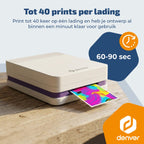 Denver Pocket Printer - Mobiele fotoprinter - Papier/Sticker/Magneet/Tattoo/Warmtepers printer - Bluetooth - afbeelding 2