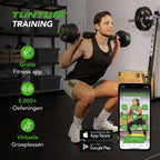 Tunturi Halterset en Dumbbells Vinyl 28 kg - Gewichten Set met Kettlebell en Barbell - Opdruksteunen - afbeelding 3