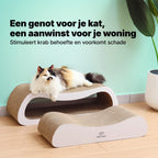 Jake and Jacky Krabkarton voor Katten 2 in 1 model - Krabpaal Karton - Krabplank - Krabmand - Krabmeubel - Kartonnen Krabmat - Kattenmand - Kattenbed - 71x24x21cm - afbeelding 5