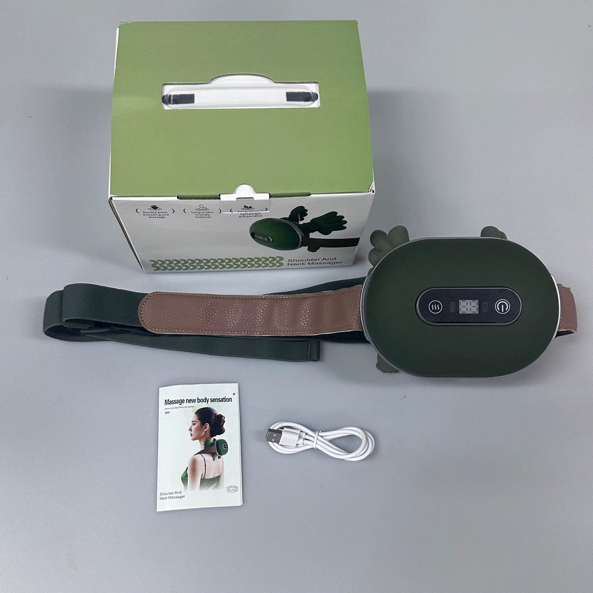 Nekmassage Apparaat - Verwarmde Massagehand - LED-Display - Arm, Rug, Been & Schouder Massager met Infrarood - afbeelding 4