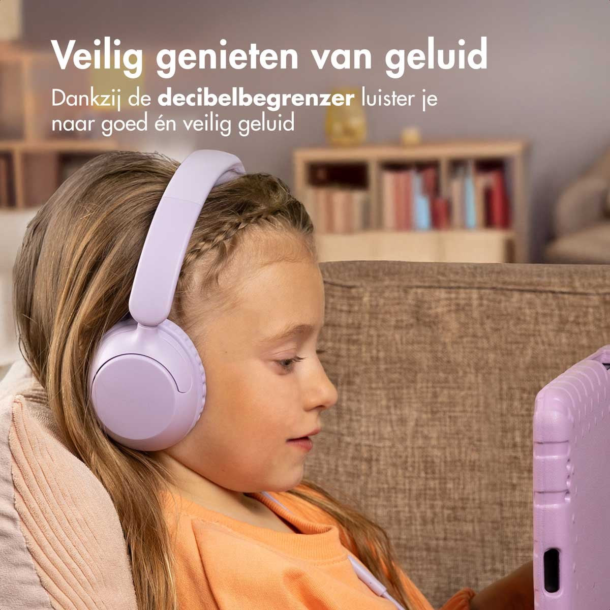 imoshion Kinder Koptelefoon met Draad - Met Decibelbegrenzer en Stickervellen - Koptelefoon Kinderen met AUX Kabel - afbeelding 3