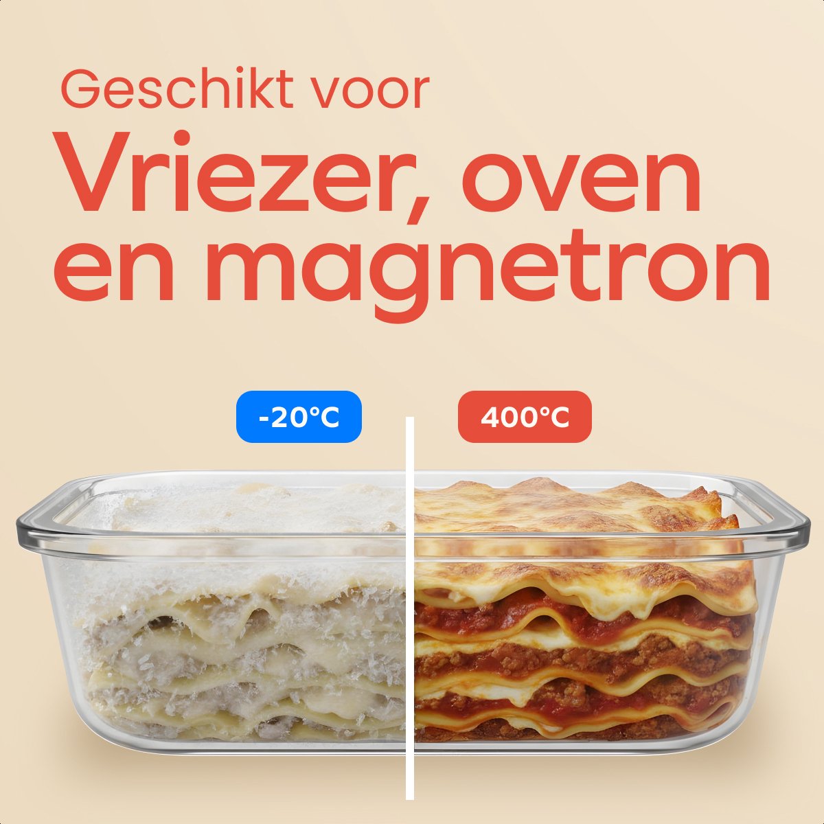 KitchenBrothers Meal Prep Bakjes - Glazen Vershoudbakjes - Luchtdicht - BPA-vrij- 1L - Glas - 5 Stuks - afbeelding 5