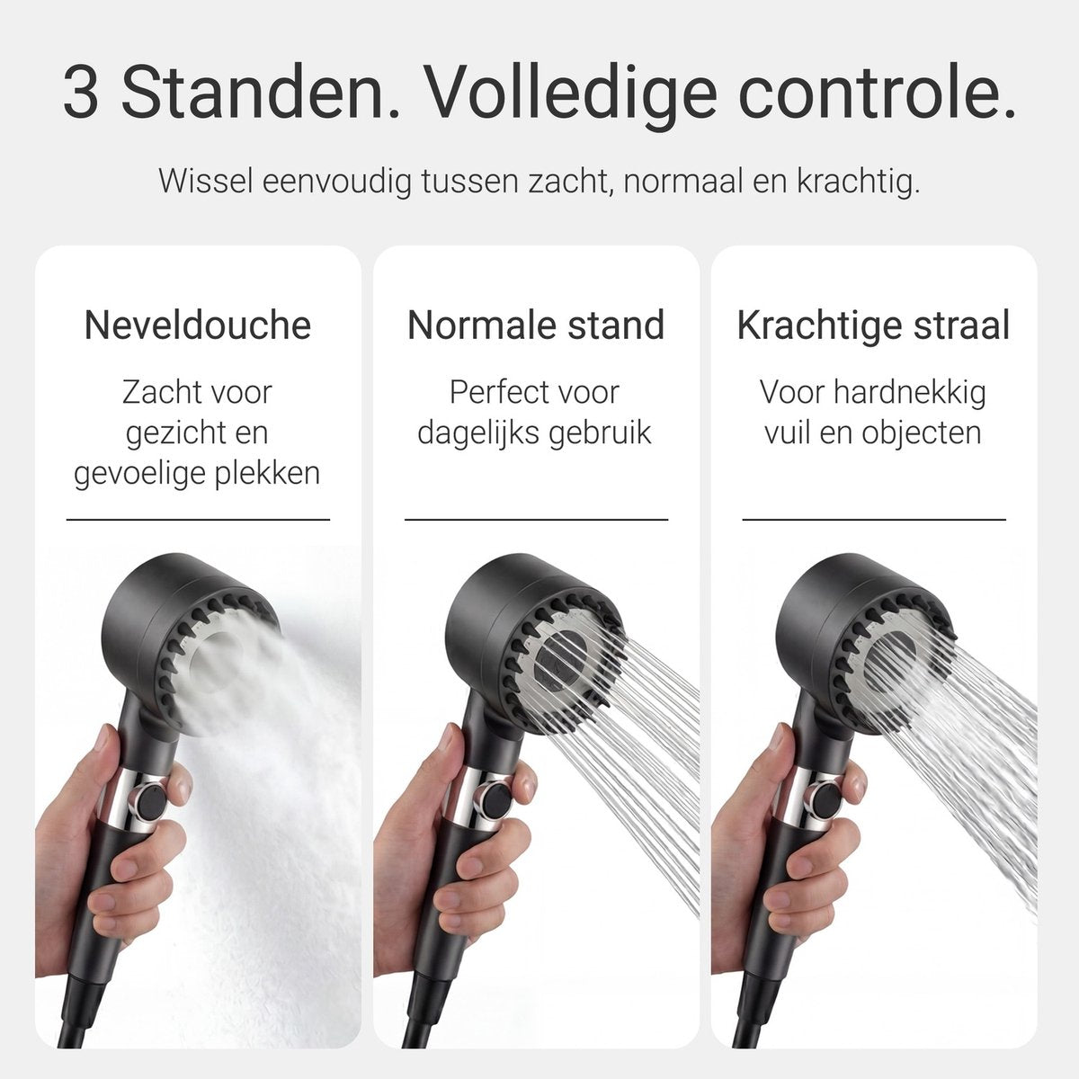 Oplaadbare Camping douche met 2 waterfilters - 24x douchebeurten - 3 Standen (Mist, Normaal, Vol) - Buitendouche voor kamperen, honden, auto, fiets en camper - Draagbare - FLOAT Oasis - afbeelding 2