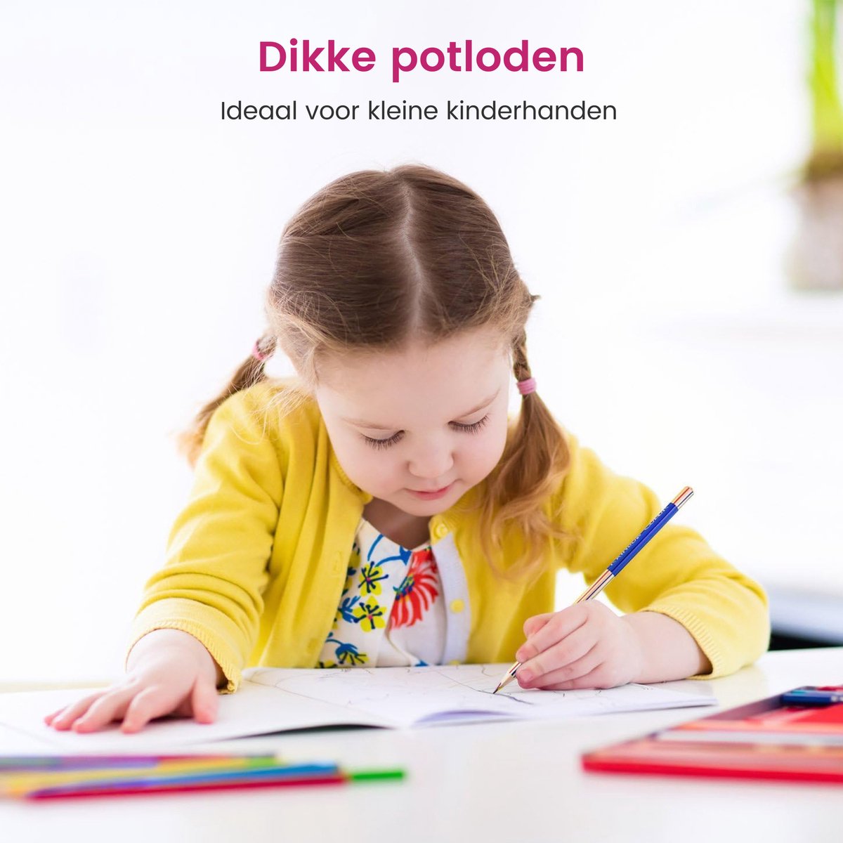 Partizzle 30x Regenboog Kleurpotloden Set - Potlood Uitdeelcadeautjes - Sinterklaas / Back To School Cadeau - Grabbelton Knutselen Traktatie Cadeautjes - Creatief Leren Tekenen & Kleuren - Voor Kinderen en Peuters / Volwassenen - afbeelding 5