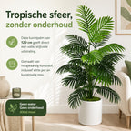 Boncy® Premium Kunstplant in pot - 120 cm Palmboom Kunst plant - Nep planten voor Binnen en Buiten - Kamer Decoratie - Nepplanten Kunstplanten Boompje - Kunstbloemen - afbeelding 3