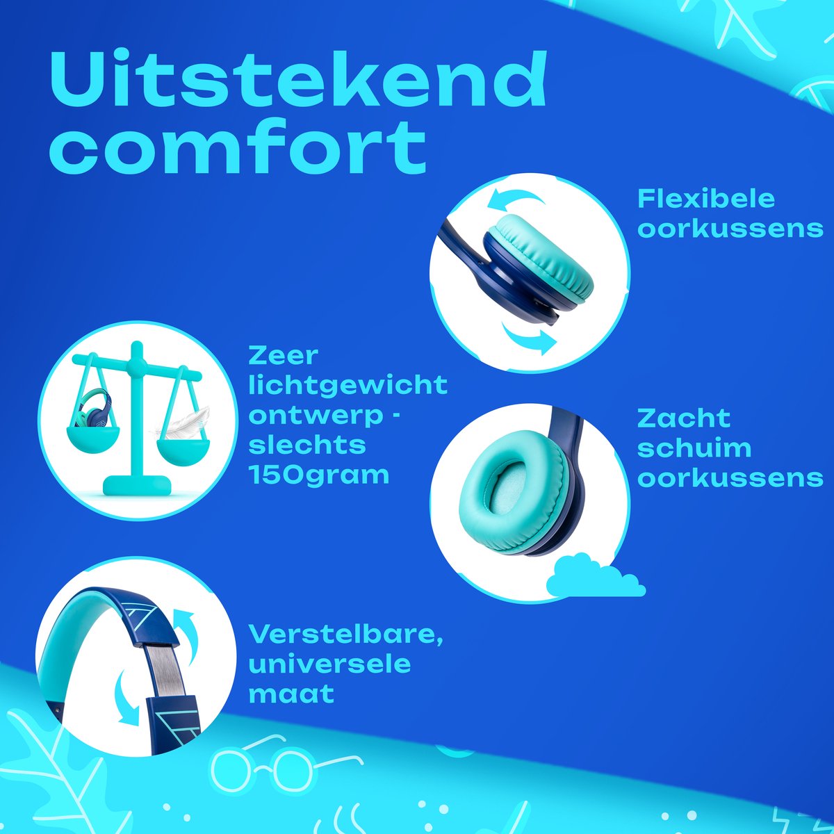 PowerLocus PLED Wired Kinder Koptelefoon met Draad - Koptelefoon voor kinderen - Veilig volume van 85dB en 94dB - afbeelding 5