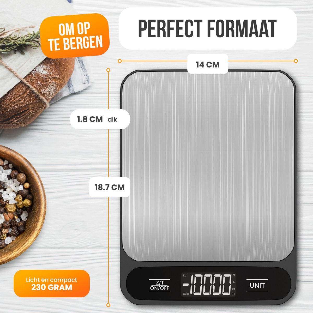 Strex Keukenweegschaal Digitaal - Weegschaal Keuken - 1 g tot 10 kg - afbeelding 5