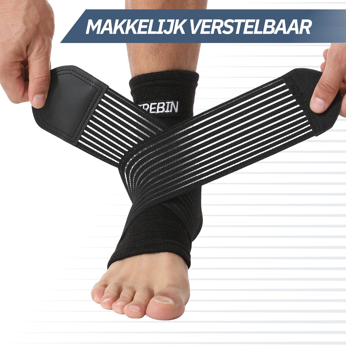 Trebin Enkelbrace - Verstelbare Enkelband met Klittenband - Enkel Support bij een Zwakke Enkel - Dames en Heren - afbeelding 5