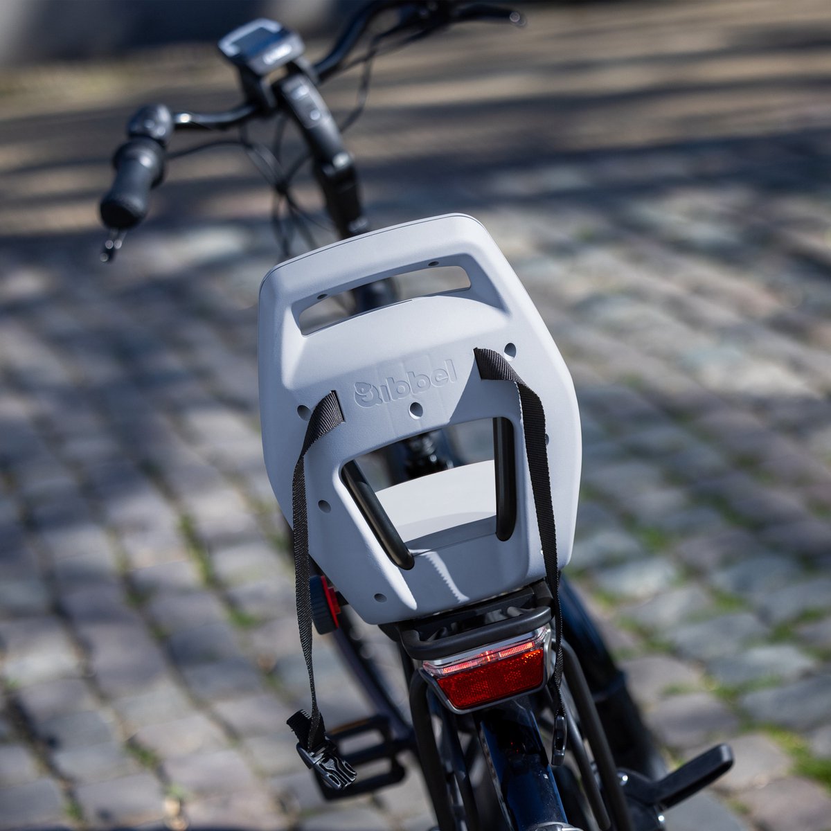 Qibbel Junior 6+ Fietsstoeltje Achter Bagagedrager bevestiging - QuickConnect - Fietszitje – Ocean Blue - inclusief voetbeschermingsplaten en voetsteunen - afbeelding 5