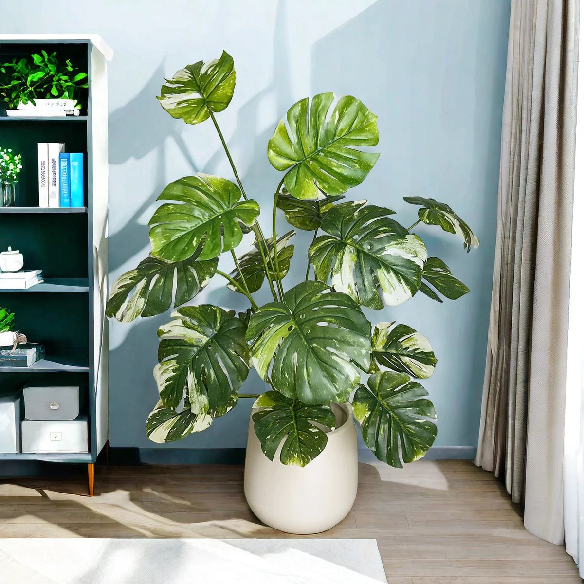 Boncy® Premium Kunstplant in pot - 120 cm Monstera Kunst plant - afbeelding 2