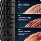 Hulser Foam Roller 33 cm - Massage roller - Fitness en Yoga foamroller - Zwart - afbeelding 3