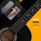Finesse Akoestische Gitaar - met Videocursus - Nylon Snaren - Klassieke Gitaar - Spaanse Gitaar - Kind - Volwassenen - Zwart - afbeelding 4