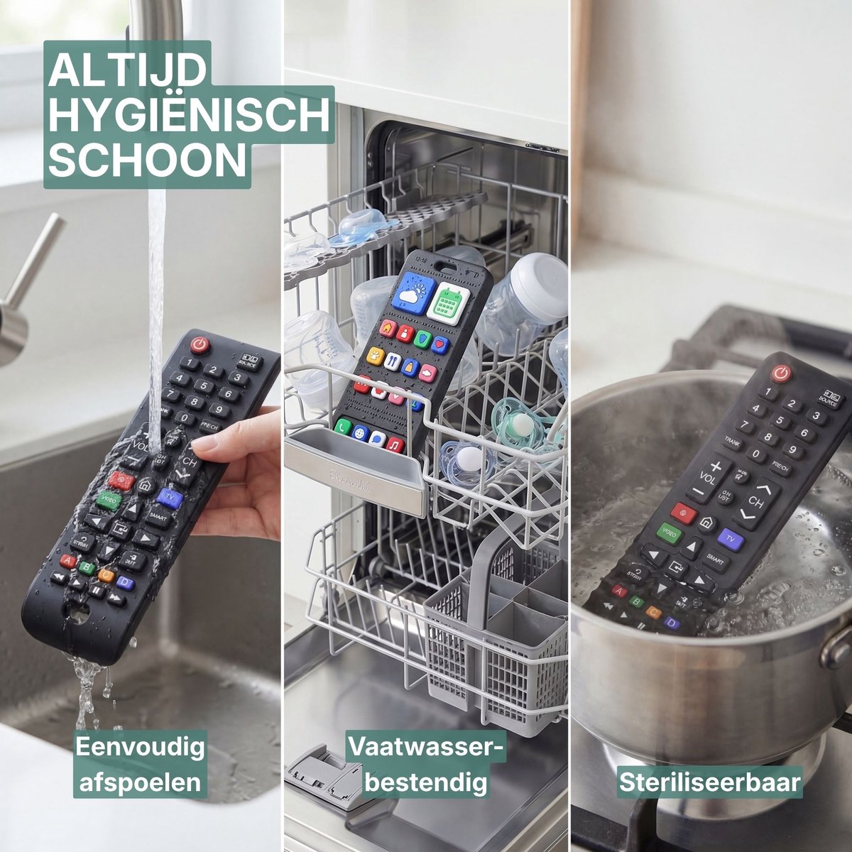 Broemba Baby Afstandsbediening + Baby Telefoon - 100% Siliconen Educatief Speelgoed - afbeelding 5