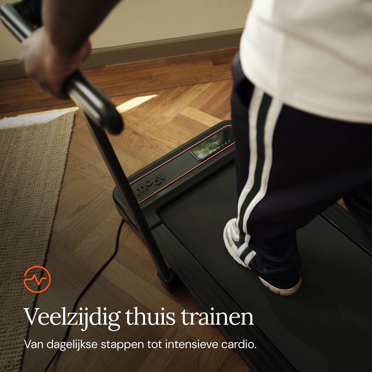 Moov Run Loopband Inklapbaar - 1-14 km/u Treadmill - Walking Pad - Opvouwbare Wandelband - Incl. Accessoires - afbeelding 3