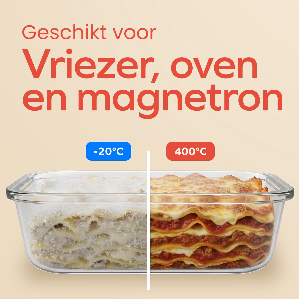 KitchenBrothers Meal Prep Bakjes Set - Glazen Vershoudbakjes - Luchtdicht - BPA-vrij - Diepvriesbakjes - Bewaarbakjes - 6,79L - Glas - 12 Stuks - afbeelding 5