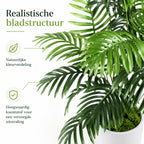 Boncy® Premium Kunstplant in pot - 120 cm Palmboom Kunst plant - Nep planten voor Binnen en Buiten - Kamer Decoratie - Nepplanten Kunstplanten Boompje - Kunstbloemen - afbeelding 5