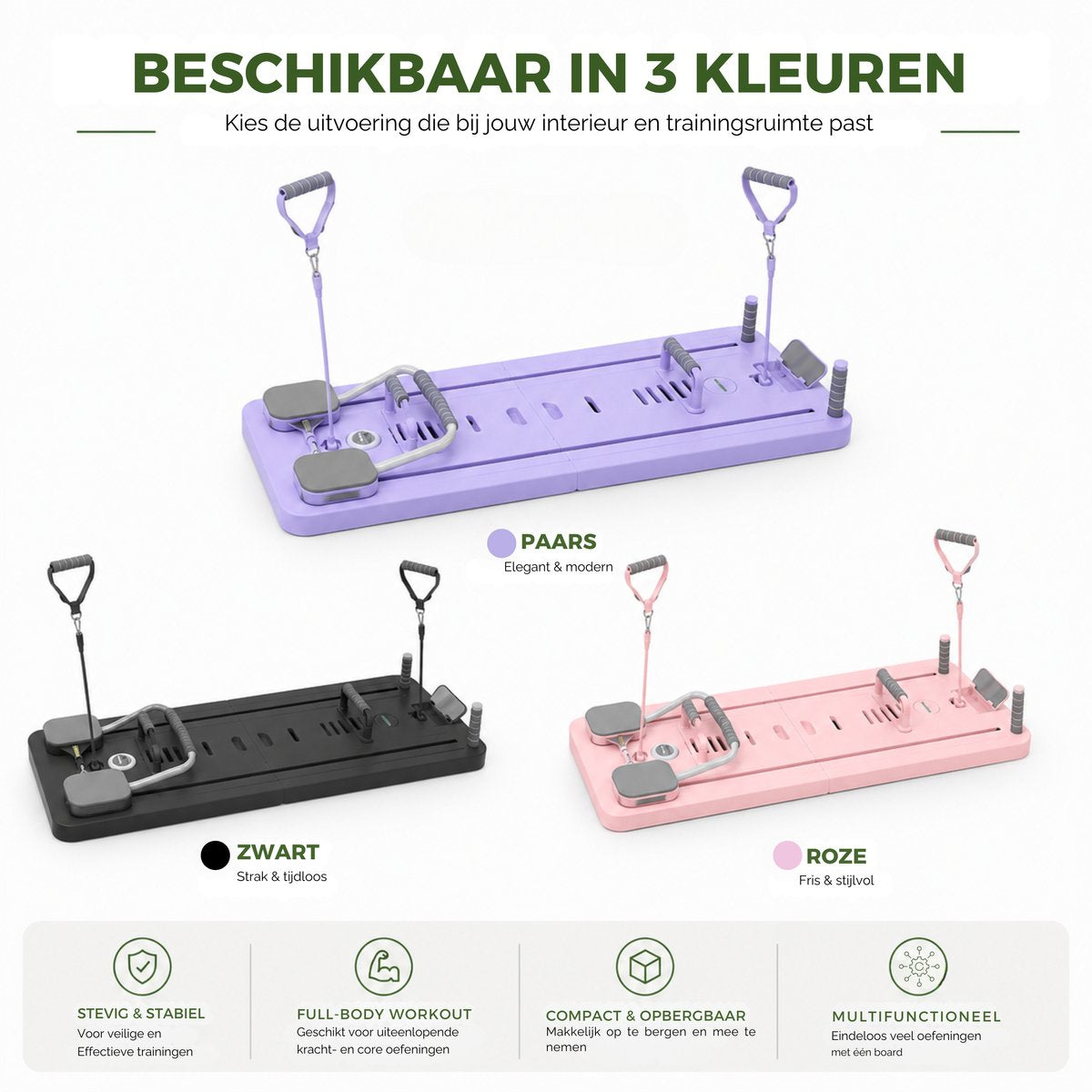 Caryota Pilates Board - Inklapbare Reformer voor Thuis - afbeelding 3