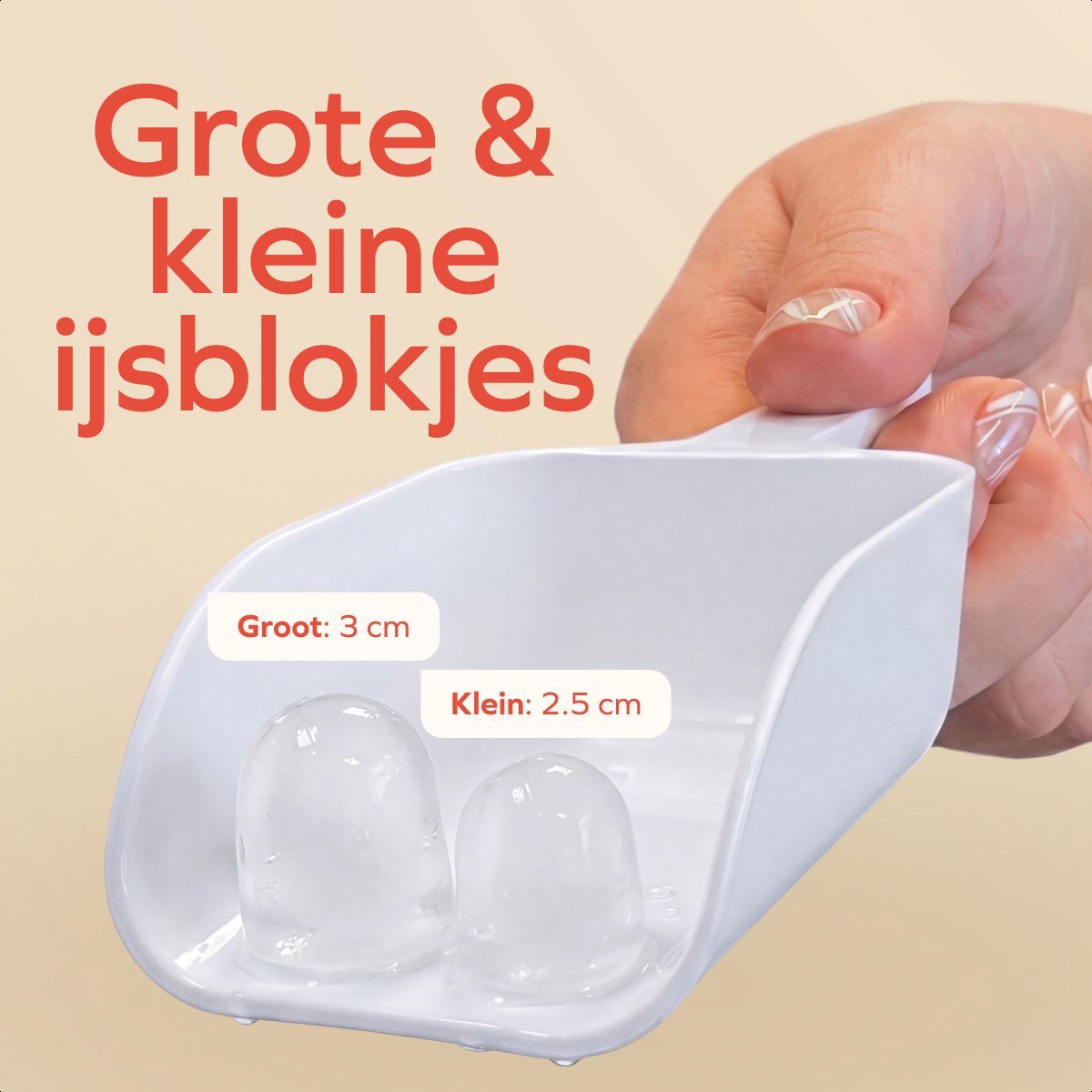 KitchenBrothers IJsblokjesmachine - 1.2L - 12kg/24 uur - IJsblokjesmaker - IJsschep - Draagbaar – Zelfreinigingsfunctie - Zwart - afbeelding 3