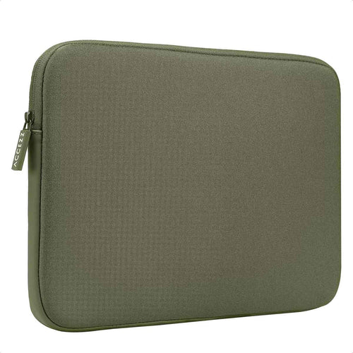 Accezz Laptop sleeve - Laptop Hoes geschikt voor 13 / 13.3 / 13.6 / 14 / 14.2 inch - Donkergroen - afbeelding 1