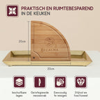 Recalma Tapasplank - Kaasplank - Hapjesplank Bamboe - Borrelplank - 4 lagen - Inclusief twee kaasmesjes - Ronde serveerplank - afbeelding 2