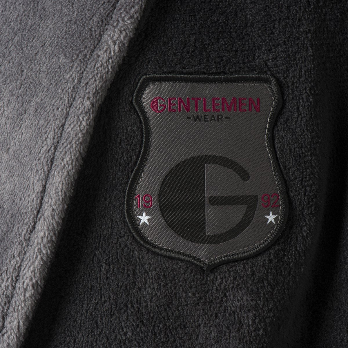 Gentlemen - zwart/grijs - heren badjas - afbeelding 2