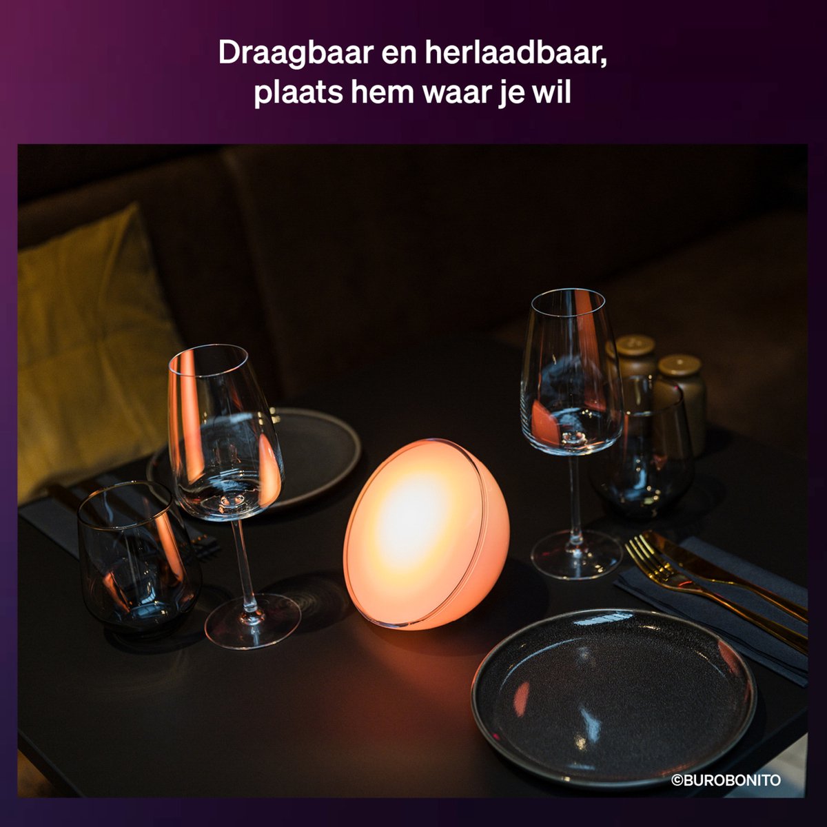 Philips Hue Go tafellamp - wit en gekleurd licht - afbeelding 4