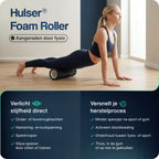 Hulser Foam Roller 33 cm - Massage roller - Fitness en Yoga foamroller - Zwart - afbeelding 2