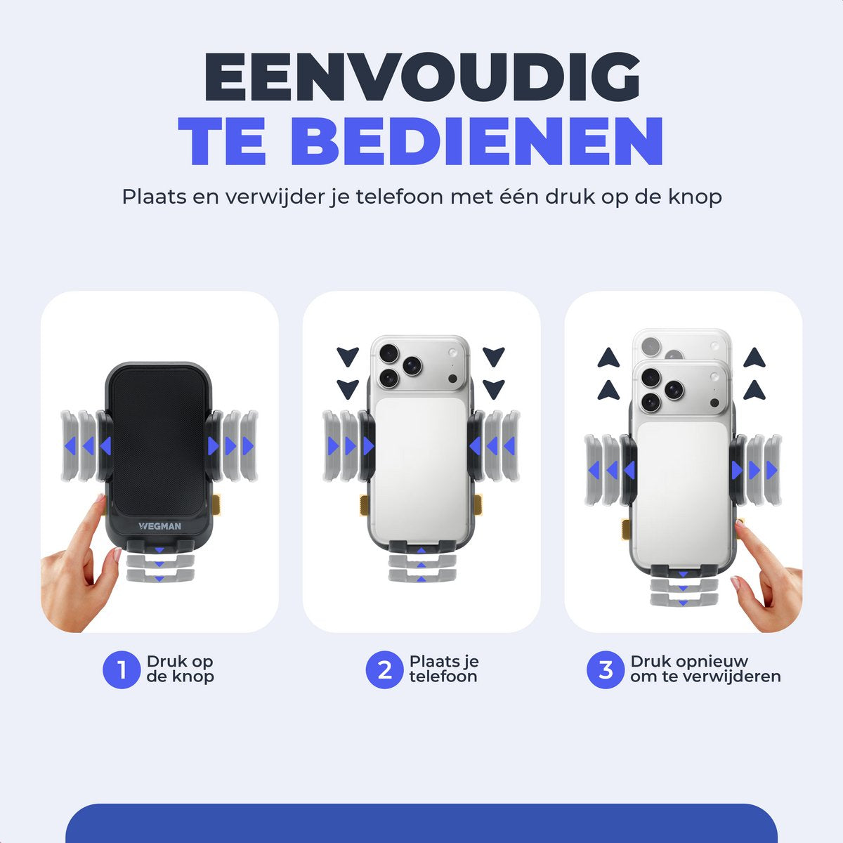 Wegman Telefoonhouder Auto Zuignap - Extra Krachtige Zuignap voor Dashboard en Raam - Telefoonhouders Auto - Zwart - afbeelding 4
