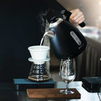 Waterkoker met Temperatuurregeling - Warmhoudfunctie - RVS - 1.7L - 40 tot 100°C - 2200W - Retro design - Zwart - Britecore - afbeelding 4