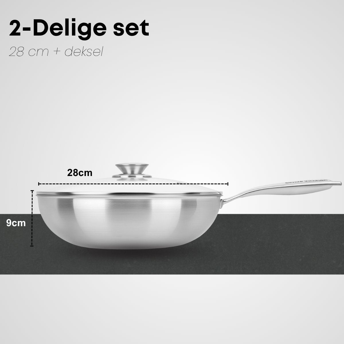 Savoré Kitchen Wokpan RVS 28 cm met Deksel - afbeelding 5
